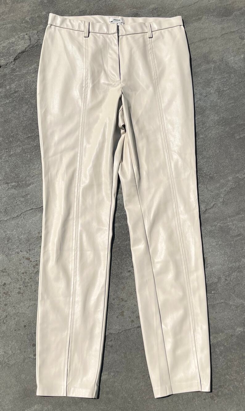 Jason Wu High-Rise Faux Leather Split Hem Pants 🤍 Size Large